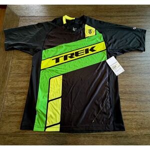 Bontrager Rhythm Tech Tee Mens Medium Trek Black Green Cycling Jersey 11509 NWT